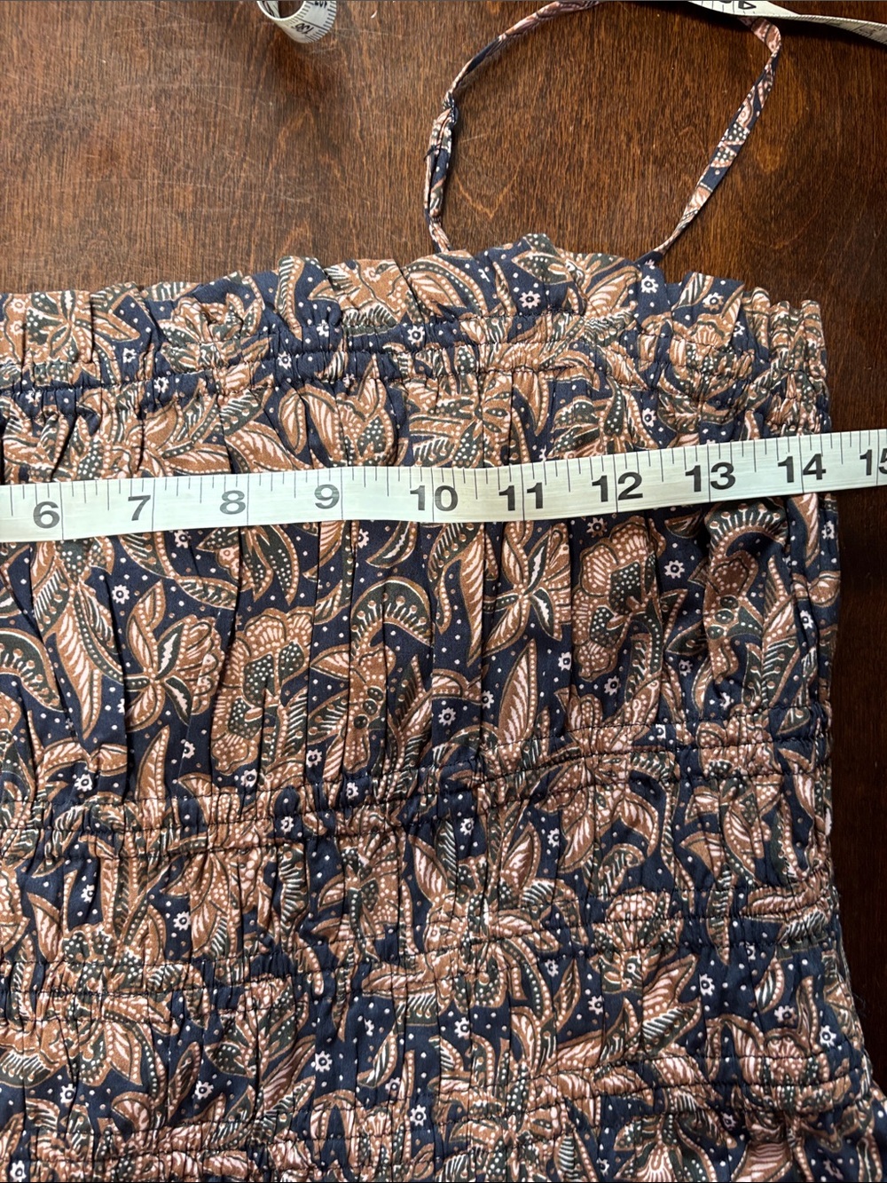 Madewell Smocked Bubble-Hem Midi Dress in Paisley size 4 NWT - Picture 7 of 10